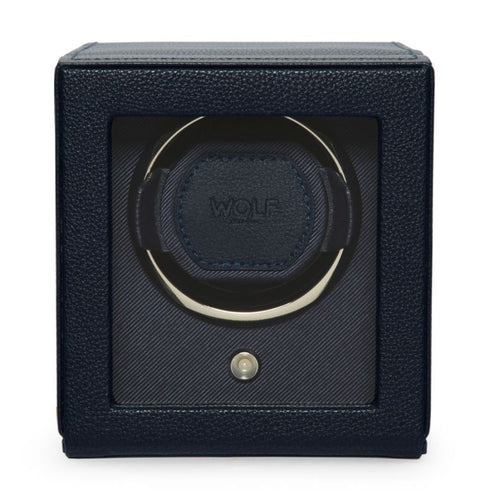 Cub Single Watch Winder With Cover (Navy)